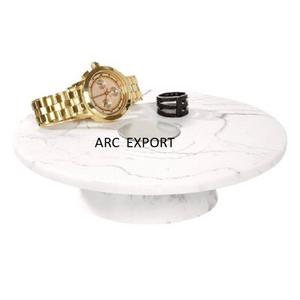White <b>Marble</b> With Metal Gold Handles Stylish Design Wedding Decoration <b>Large</b> Food and Snacks Serving Tray in Wholesaler Price - Product Image 5