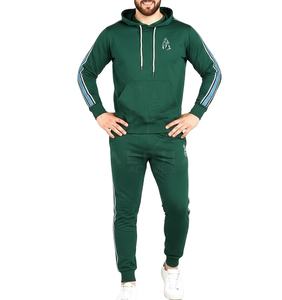 Ensemble de sweat-shirt pour hommes, style européen et américain, couleur unie, survêtement de sport décontracté, tenue d'entraînement streetwear chaude, automne et hiver - Product Image 1