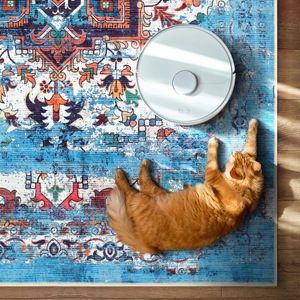 Alfombra Adiva Tejida, Lavable a Máquina, de Pelo Corto, con Base Antideslizante, Diseño Geométrico Liso para Sala de Estar, Dormitorio, Baño - Product Image 2