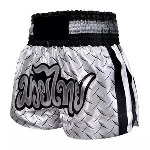 GAF OEM Services Vente en gros d'usine Short Muay Thai personnalisé de la meilleure qualité 100% Polyester Short de boxe pour hommes Logo Short de boxe - Product Image 6