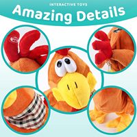 Peluches d'animaux en peluche musicaux de poulet squawking marchant chantant agitant le coq jouet en peluche interactif électronique