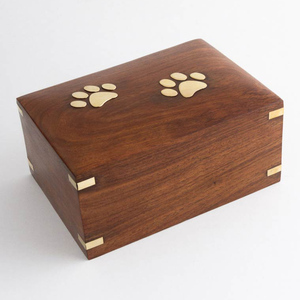Nuevo diseño 2025 Urnas funerarias de madera Diseño hecho a mano Urnas para mascotas de cremación Urnas de madera natural para el amor una vez - Product Image 5