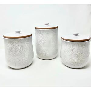 Best Seller Hand Painted Stainless Steel Spice/<b>Sugar</b> White Canister - Product Image 2