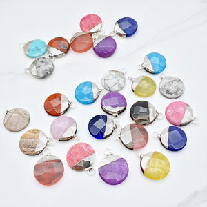 925 Sterling Silver Faceted Howlite Gemstone <b>Pendant</b> DIY Religious Style <b>Gold</b> Plated Jewelry Making Wholesale Fine <b>Pendant</b> - Product Image 2