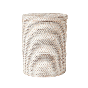 Natural Cylindered Natural Rattan <b>Laundry</b> <b>Basket</b> With Elegant Lid For Home & Bedroom Storage, Wholesale Home Decor From Vietnam - Product Image 4