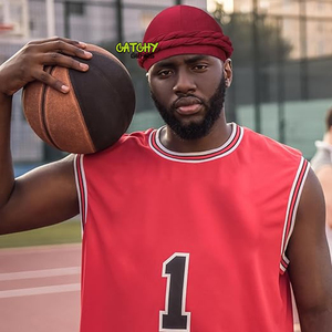 Turbante étnico Vintage para hombre con borla Durag Head Wraps ajuste elástico suave y perfecto para exteriores - Product Image 5