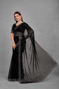 Banarasi Silk Premium Quality Indian Look elegante Ropa de fiesta a precio al por mayor Sarees Wirh Beautiful Weaving - Product Image 4