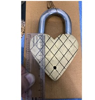 Cadenas en laiton massif poli en forme de cœur avec clé, personnalisable par gravure, cadenas d'amour haute sécurité