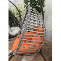 Fauteuil suspendu moderne en rotin, chaise œuf en osier avec support pour chambre, parc, extérieur, patio, mobilier de jardin