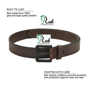 Cinturones de cuero de lujo para hombres Tamaño ajustable Embalaje personalizado Suministro del fabricante Cinturón informal de negocios clásico con hebilla de metal - Product Image 2