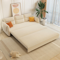 K98 # Sofá Cama Plegable de Terciopelo Tecnológico 0618, Reposabrazos de Doble Capa, Gran Almacenamiento, Modular, 3 Plazas, Sala de Estar, Acero Inoxidable
