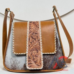 Bolso cruzado de lujo para mujer de cuero de alta calidad a la moda, bolsos de mensajero de estilo de un hombro de piel de vaca genuina - Product Image 1