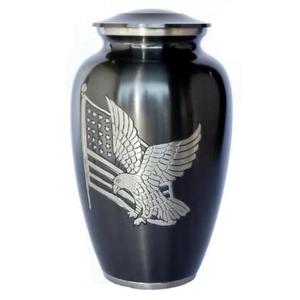 Urna de cremación negra grande, banda de hoja grabada, urnas para cenizas humanas, artesanías funerarias, urnas de cremación conmemorativas de latón para adultos, superventas - Product Image 6