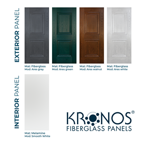 Puerta de Seguridad Antirrobo EVOLUTION con Estructura de Aluminio y Panel Exterior de Fibra de Vidrio ARES, Diseño Tradicional - Product Image 5