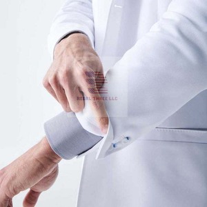 Ventes en gros de blouses de laboratoire unisexes pour médecins, blouses d'hôpital, tricotées, 100% coton, respirantes et confortables - Product Image 5