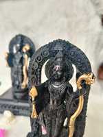 Ram Ji Murti avec Ayodhya Mandir modèle Shri Ram Ji idole pour la maison Temple bureau bureau voiture tableau de bord chambre décor cadeau spirituel