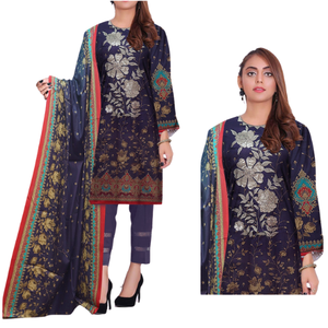 ชุดเดรสผ้าฝ้าย2ชิ้น3ชิ้นสไตล์วินเทจสำหรับผู้หญิงชุดเดรสแฟชั่นพื้นเมืองดีไซน์ล่าสุด - Product Image 2