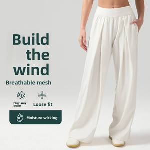 Loose Pants Full Length Casual Women's <b>Trousers</b> Comfort Polyester Material with Trendy Design - Product Image 6