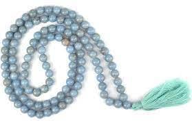RAIS AGATE Ángelita Natural 8mm 108 Cuentas Mala, Cuentas de Oración Azul Ángel, Gema Pulida, Jap Mala para Meditación, Yoga y Espiritualidad - Product Image 2