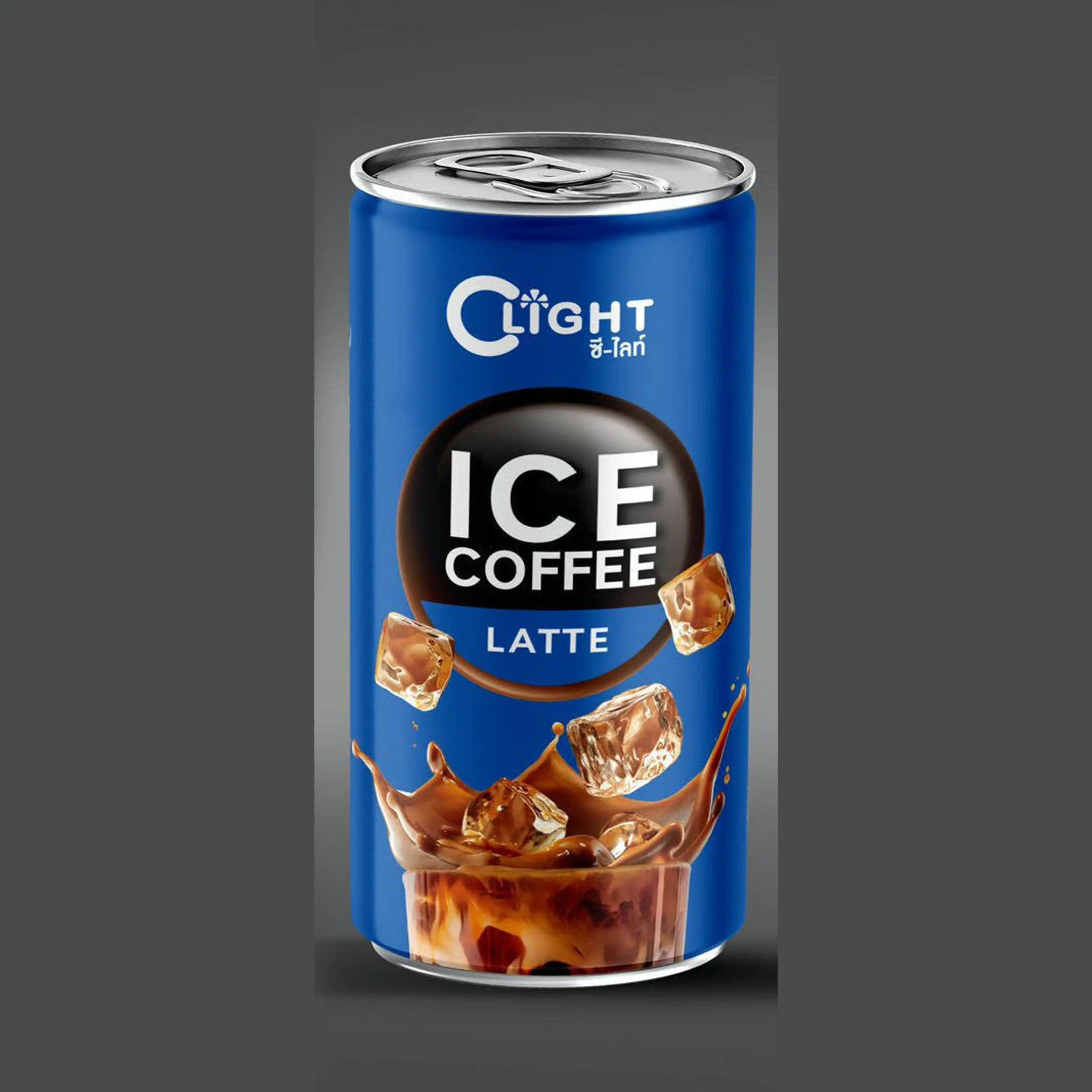 Instant Coffee Ready Drink Latte canned 180ml C-Light brand. Made in Thailand   product of Thailand