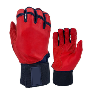 Gants de frappe de baseball en cuir véritable de qualité supérieure Gants de frappe à longue manchette Gants de baseball confortables et durables - Product Image 3