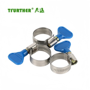 2024 Hot Bán <span class=keywords><strong>Hose</strong></span> kẹp với nhựa có thể điều chỉnh/kim loại xử lý bướm Key máy móc Phụ Kiện Làm Vườn công cụ ống phù hợp - Product Image 3