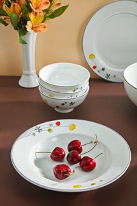 Oem7-plato de cerámica de buena calidad y buen precio, con patrón dorado, para restaurante, porcelana, sopa, para el hogar, venta al por mayor, Vietnam - Product Image 4