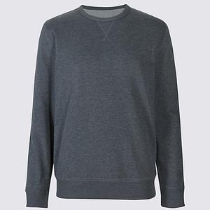 Sudadera de lana con cuello redondo de manga larga de algodón 100% para hombre, Sudadera negra, sudaderas con capucha bordadas con estampado personalizado disponibles - Product Image 5