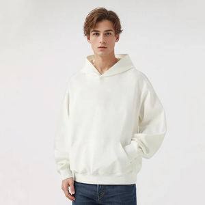 Sweat-shirts unisexes de haute qualité 100% coton épais uni lourd sans cordon surdimensionné Logo personnalisé Taille plus grande Sweat-shirts pour hommes - Product Image 5