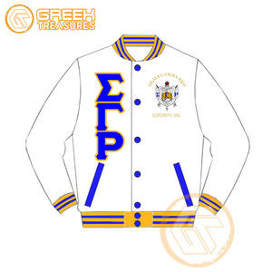 Personalizado Sigma Gamma Rho satén bordado Varsity chaqueta hermandad de Mujeres de alta calidad transpirable impermeable a prueba de viento chaquetas de las mujeres - Product Image 5