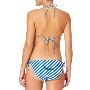 Ensemble de maillot de bain bikini 2 pièces de haute qualité pour femme avec décolleté épaules dénudées et design avant ajustable pour la plage estivale - Product Image 2
