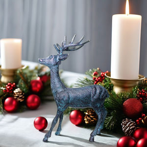 Antique Raindee Renne Plateau Décoratif Table En Aluminium Antique De Noël Décor À La Maison Cast Statues Technique pour Le Design D'intérieur - Product Image 3