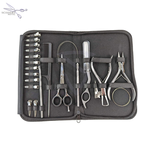 ชุดกรรไกรสำหรับต่อผมมนุษย์สำหรับต่อผมคนตัดผมมีดโกนเทปต่อผมที่หนีบผมแบบแยกหวีห่วงเข็ม - Product Image 1