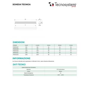 ตัวกระจายลมแบบเส้นตรง PVC ป้องกันการเกิดหยดน้ำ Tecnosystemi พร้อมตัวควบคุมแบบ 1 ช่องสำหรับระบบ HVAC - Product Image 2