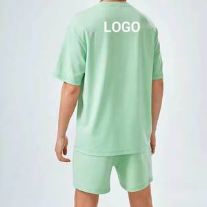2024 ropa deportiva transpirable superventas chándal de verano para hombre conjunto de Fitness Conjunto de camiseta y pantalones cortos de alta calidad - Product Image 5
