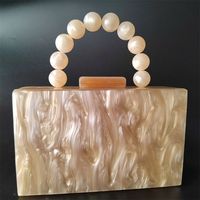Sac de soirée tendance pour femme, bandoulière, pochette à perles, motif géométrique en résine, fermeture magnétique, luxe, vente chaude