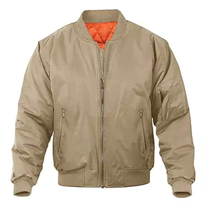 Blouson aviateur en satin personnalisé pour hommes OEM Style de rue avec deux poches latérales sur les manches Meilleure qualité en coton et polyester pour l'hiver - Product Image 4