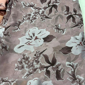 pure viscose georgette brasso print <b>fabric</b> make to fancy dress saree material - Product Image 2