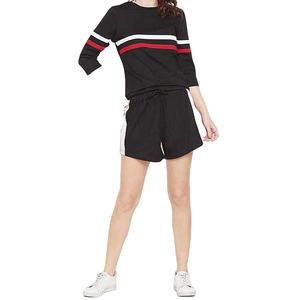 Conjuntos de Ropa de Verano para Mujer, Camiseta de Manga Corta con Cuello Redondo y Pantalones Cortos, Conjunto de 2 Piezas, Ropa de Mujer Fabricada por BS 2026 - Product Image 5