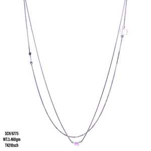 100% 925 <b>Sterling</b> <b>Silver</b> Double <b>Layer</b> <b>Necklace</b> Chain Zircon Iced Out Bling Full Stones <b>Silver</b> Women CZ <b>Layer</b> Chain <b>Necklace</b> - Product Image 1