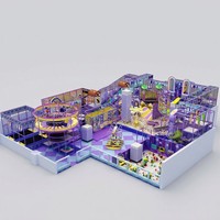 Aire de jeux intérieure commerciale sur le thème des contes de fées, labyrinthe, équipement de jeux souples, toboggan LED, piscine à balles, centre commercial Vabibo VB-162