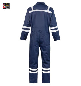 Haute qualité unisexe à manches longues imperméable coton Action dos combinaison fermeture éclair poches mécanicien uniforme réfléchissant vêtements de sécurité - Product Image 2