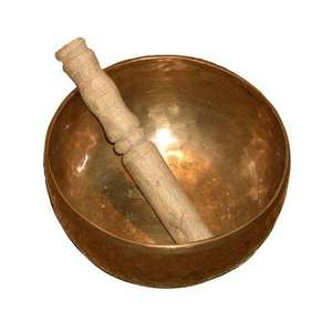 Cuenco tibetano de latón macizo de tamaño personalizado estilo antiguo diseño fabuloso cuenco yóguico plateado forma redonda de tamaño real - Product Image 1