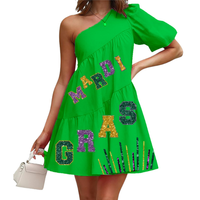 Robe Mardi Gras pour femmes à paillettes faites à la main Tissu doux Parfait pour les événements de célébration | Design Mardi Gras personnalisé