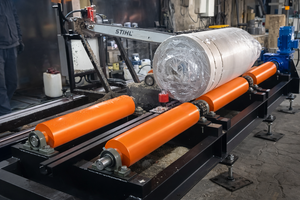 Scie à chaîne électrique industrielle 6 kW HF pour la découpe de rouleaux de papier - Product Image 3