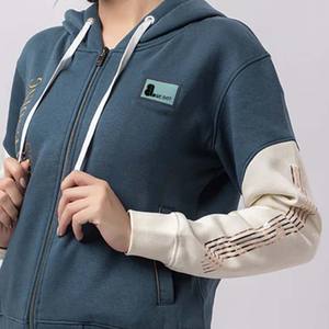 Sudadera con capucha de bloque de Color para mujer, novedad de 2024, sudaderas con cremallera a la venta - Product Image 3