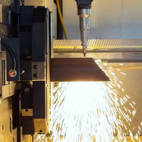 Machine de découpe laser à fibre dorée, refroidissement par eau, 5 axes CNC, servomoteur Yaskawa, prise en charge AI/DXF pour la construction métallique