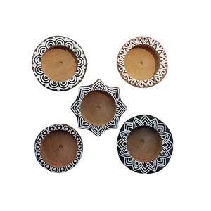 Round Shape Heart Wood Candle <b>Night</b> Party Dinning Dinner Table Use Home Trending - Product Image 1