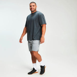 Camiseta de gran tamaño con lavado ácido y cuello redondo de algodón pesado para hombre 2025, camiseta de alta calidad - Product Image 5