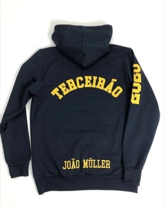 Sudaderas con capucha impresas con logotipo personalizado Jersey de algodón y poliéster Cremallera Hecho en Pakistán con bordado de hojaldre - Product Image 2